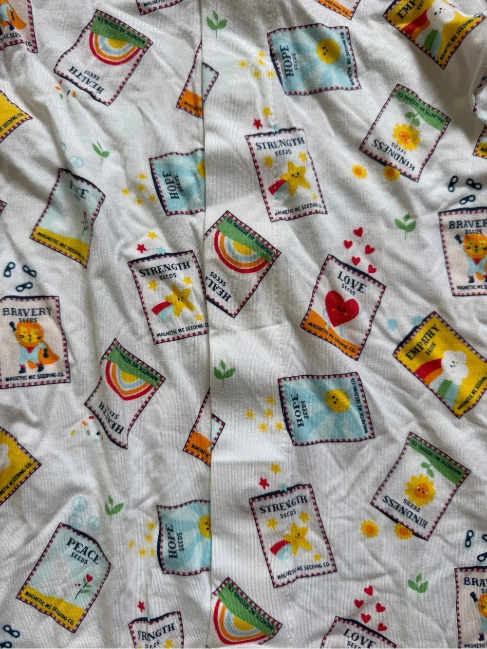 Magnetic Me White Footed One-Piece with Colorful Stamp Prints
